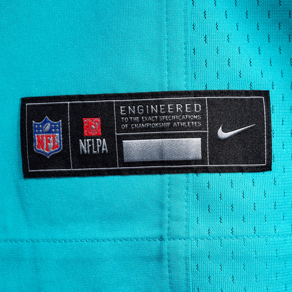 Miami Dolphins Number 1 Groom Aqua Game Jersey product image 6, provided for visual reference and product detail review