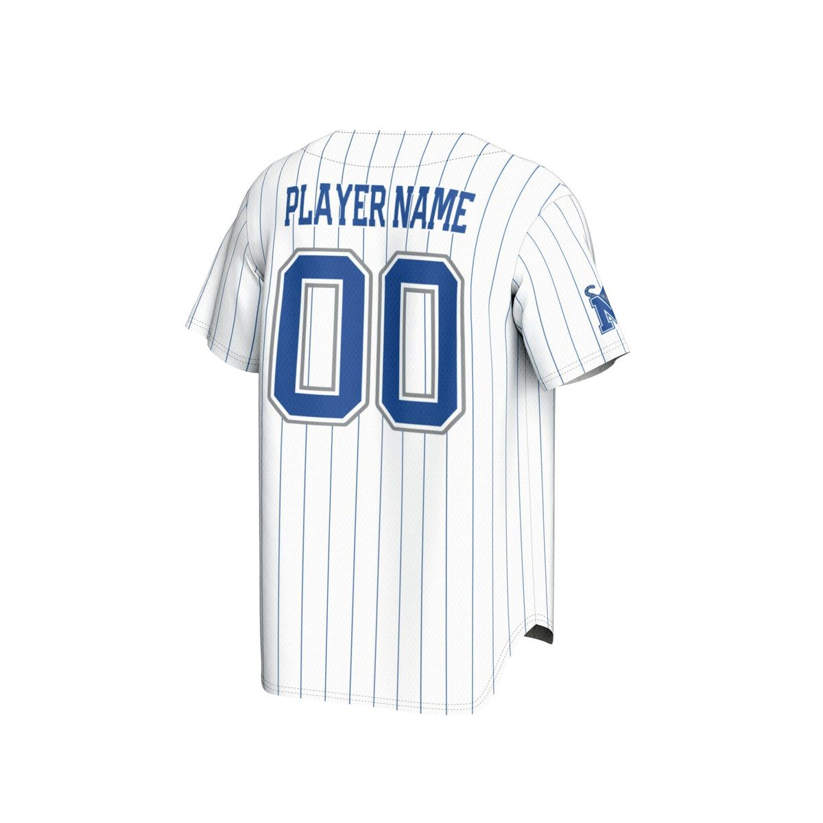 Memphis Tigers Lightweight Collegiate Baseball Pinstripe NIL Pick-A-Player Fashion Jersey - White product image 4, provided