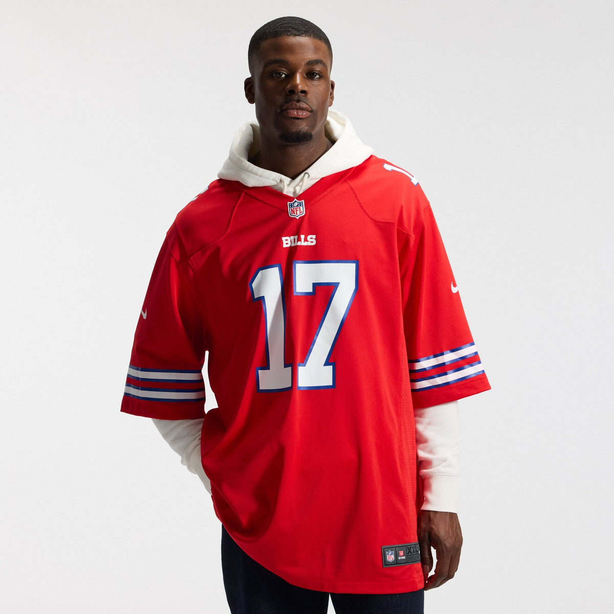 Buffalo Bills Josh Allen Red Alternate Game Player Jersey product image 3, provided for visual reference and product detail