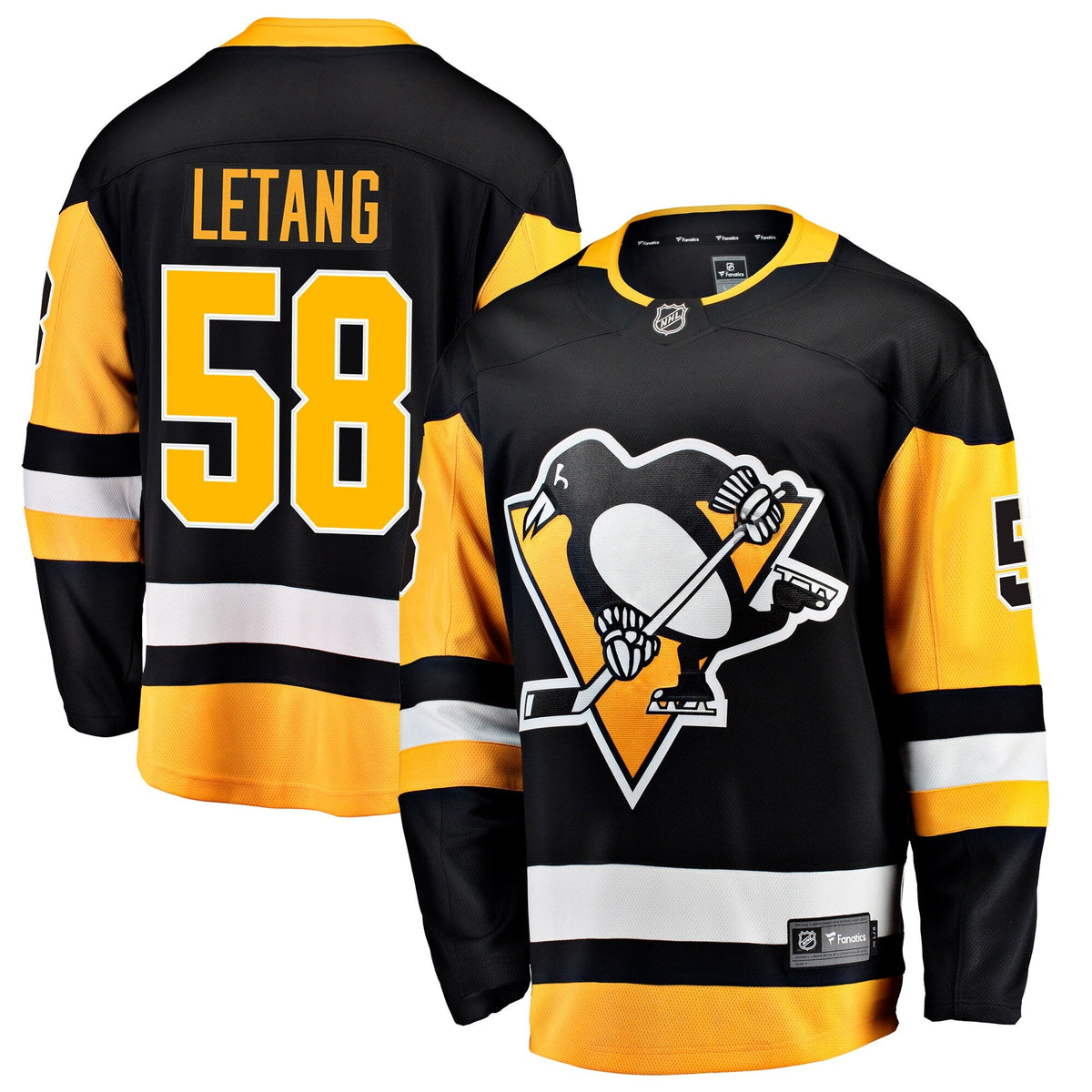Pittsburgh Penguins Kris Letang Black Home Breakaway Jersey product image 2, provided for visual reference and product
