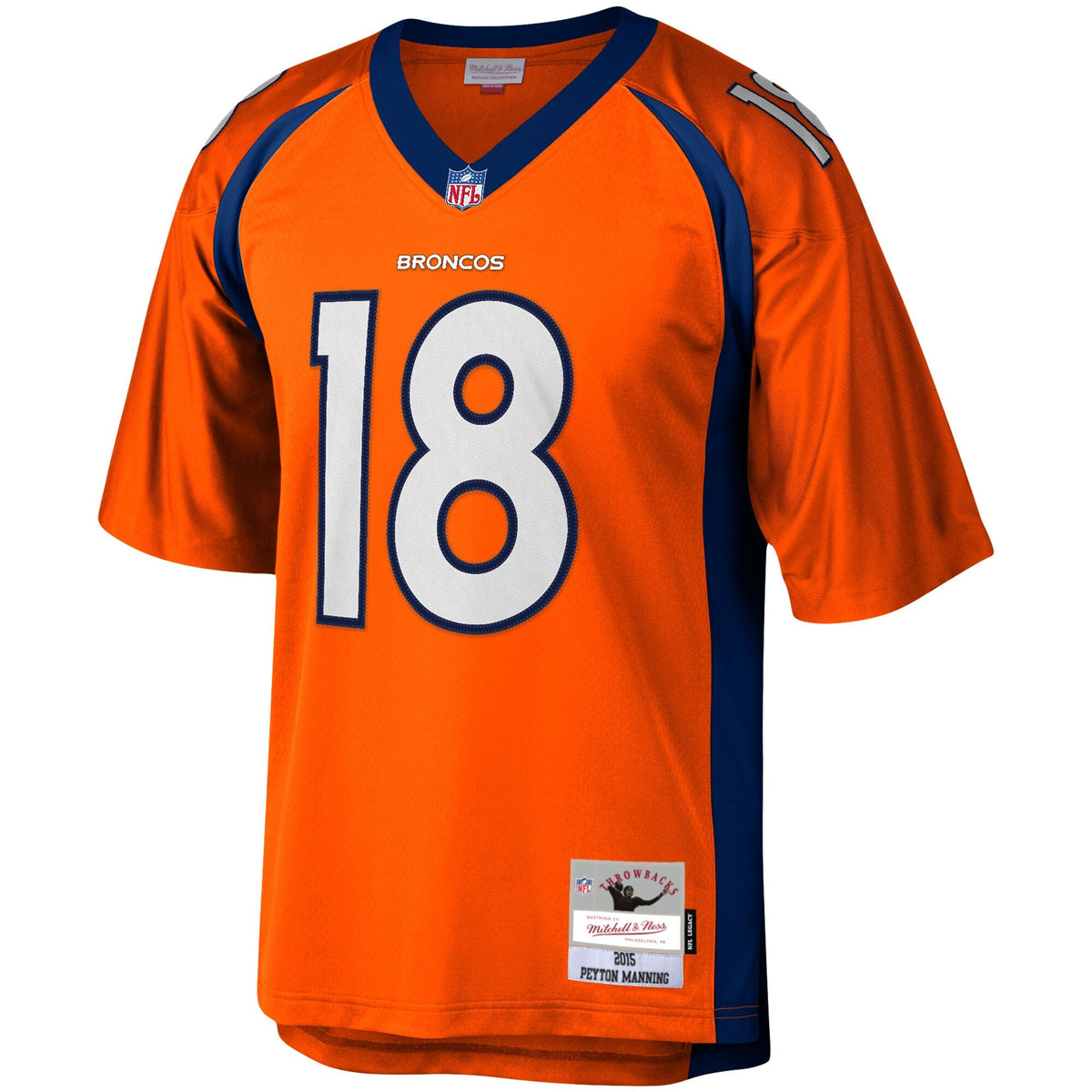 Denver Broncos Peyton Manning Orange Legacy Replica Jersey product image 3, provided for visual reference and product detail