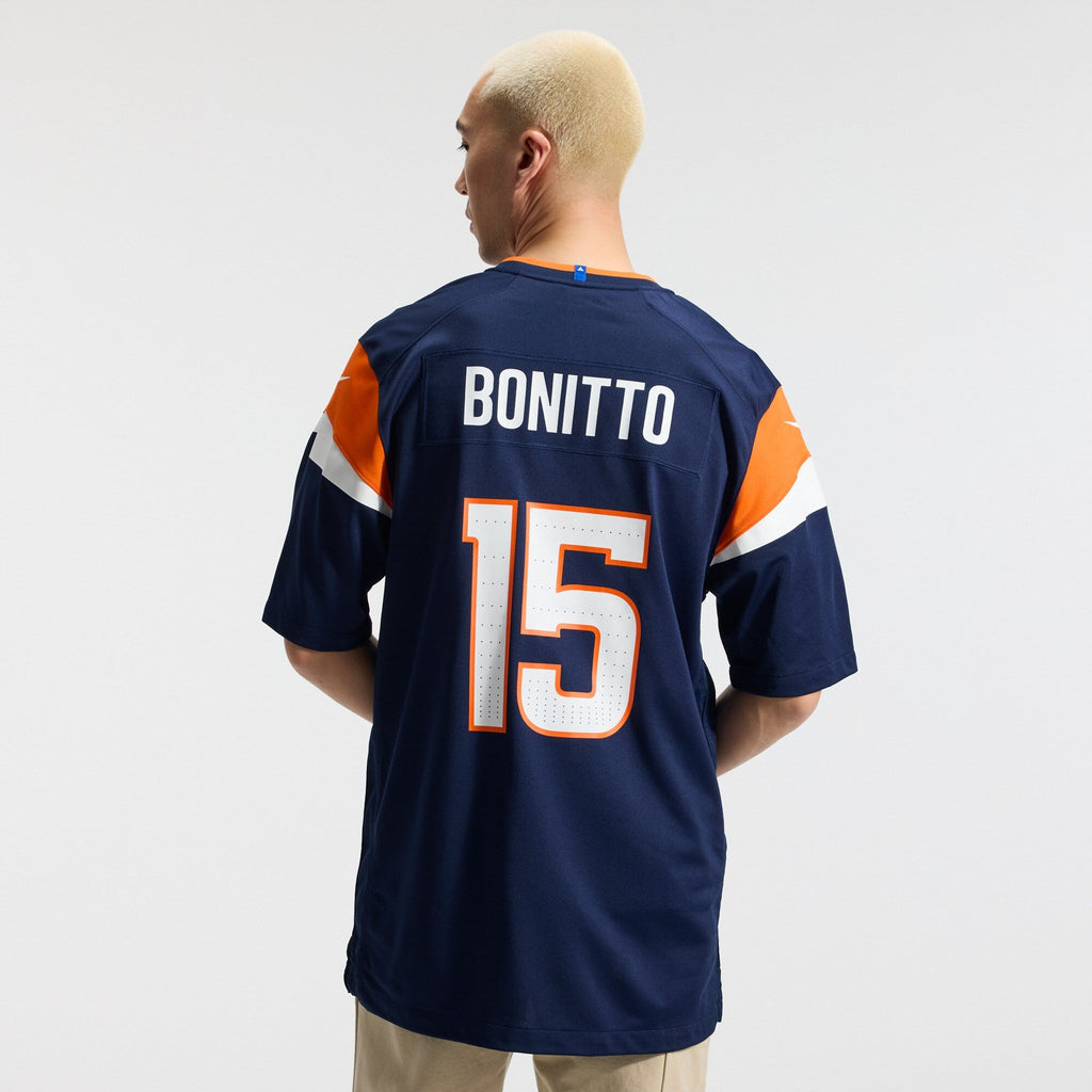 Denver Broncos Nik Bonitto Navy Alternate Game Jersey product image 4, provided for visual reference and product detail