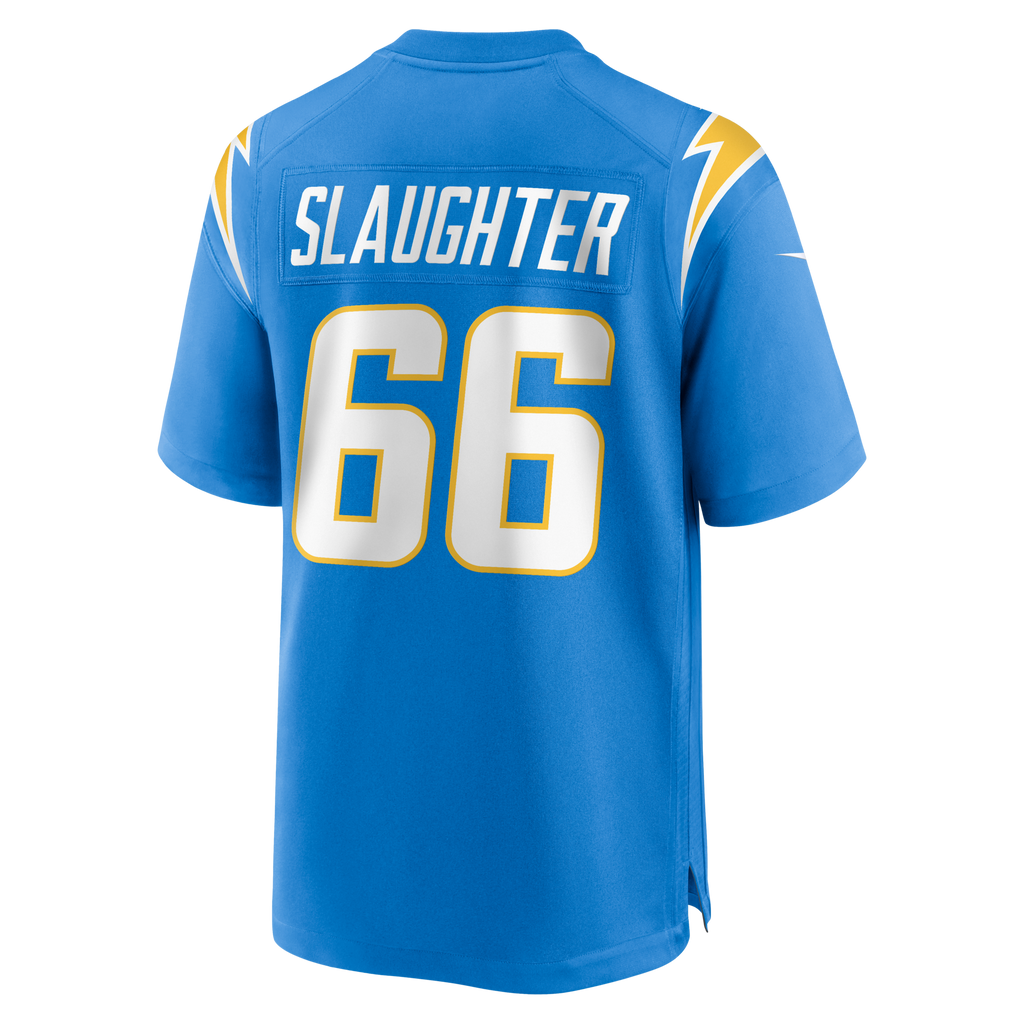 Los Angeles Chargers Jake Slaughter Powder Blue Team Game Jersey product image 3, provided for visual reference and product