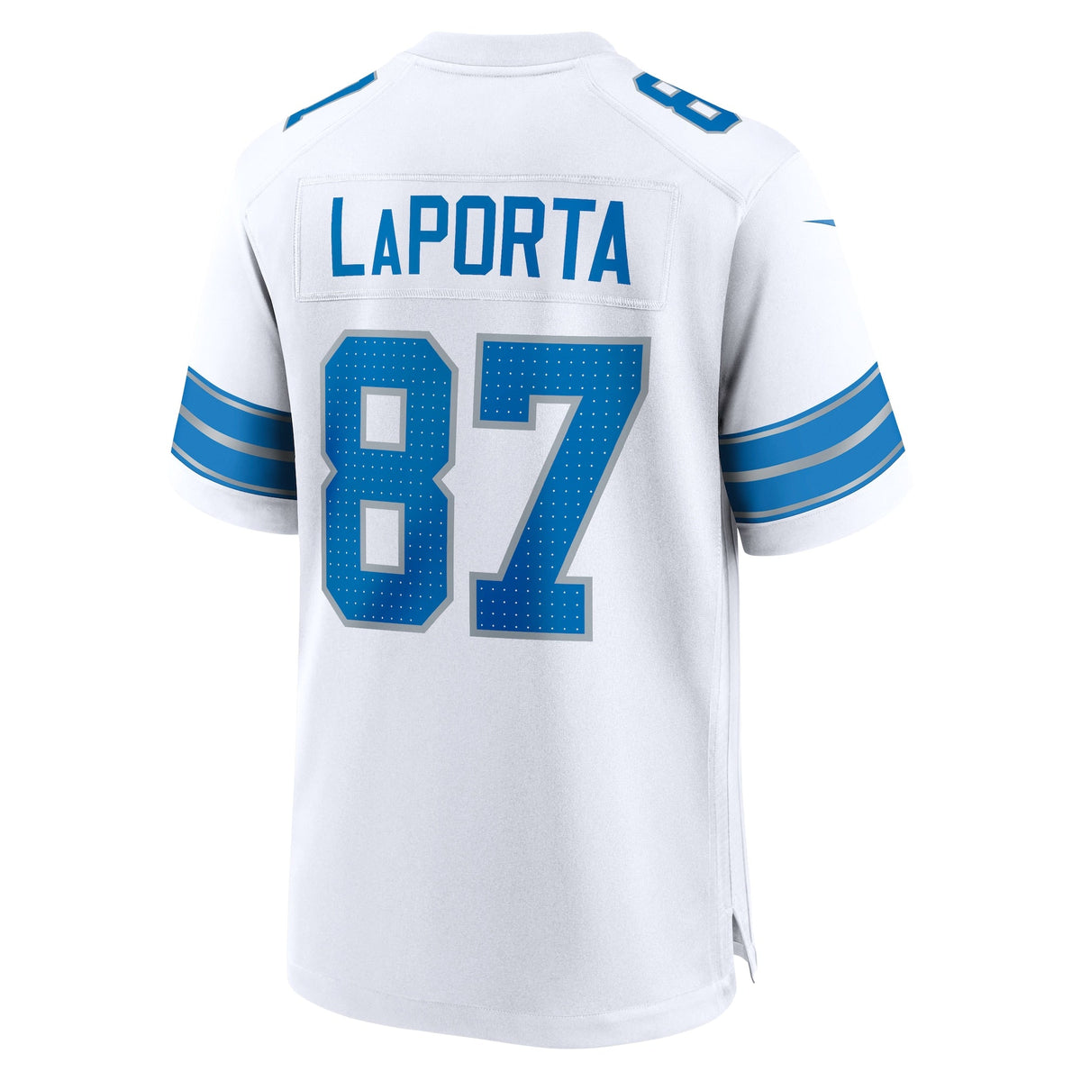 Detroit Lions Sam LaPorta White White Game Jersey product image 4, provided for visual reference and product detail review