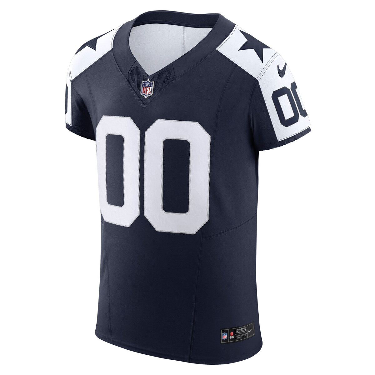 Dallas Cowboys Navy Vapor F.U.S.E. Elite Custom Jersey product image 3, provided for visual reference and product detail
