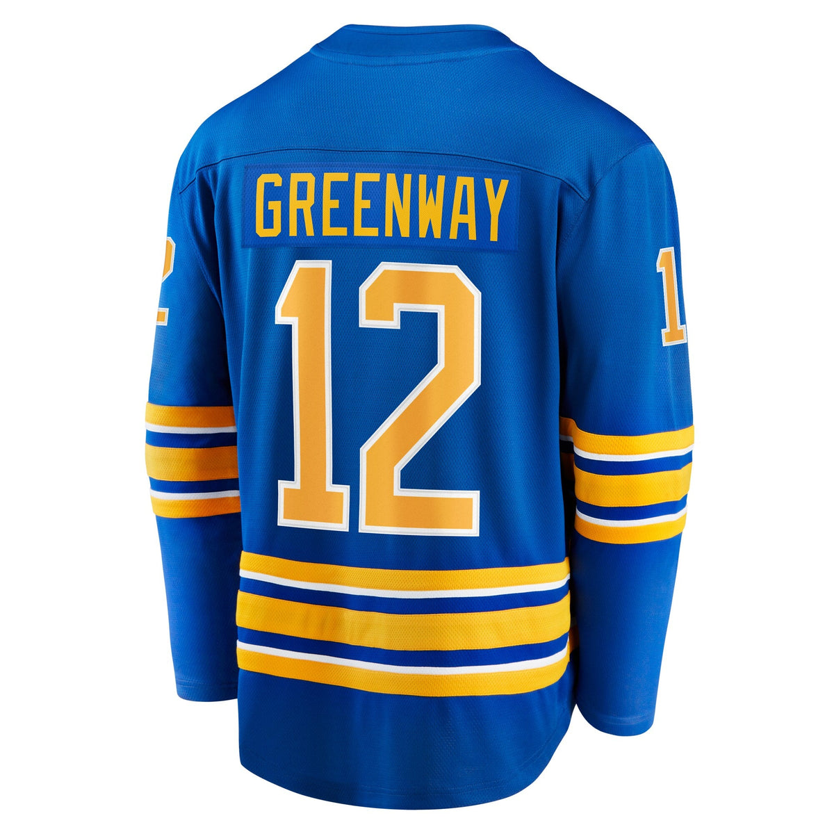 Buffalo Sabres Jordan Greenway Royal Home Breakaway Jersey product image 4, provided for visual reference and product detail