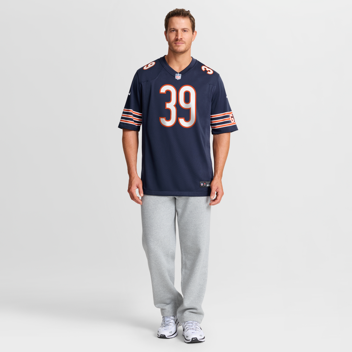 Chicago Bears Josh Blackwell Navy Game Player Jersey product image 5, provided for visual reference and product detail review