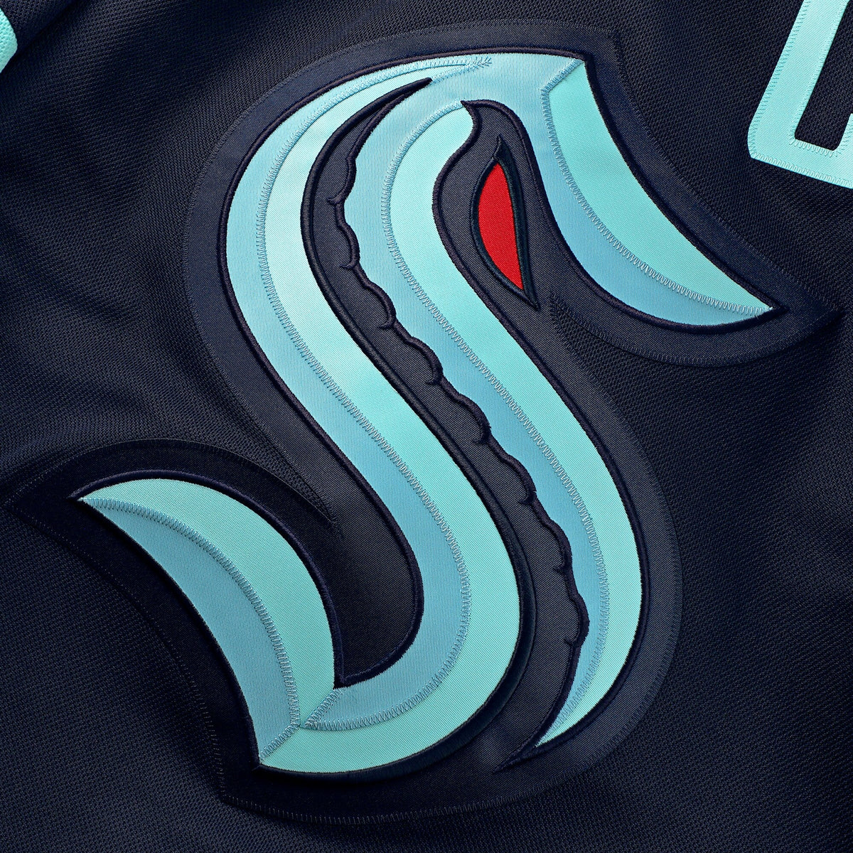 Seattle Kraken Philipp Grubauer Deep Sea Blue Home Premium Jersey product image 5, provided for visual reference and product