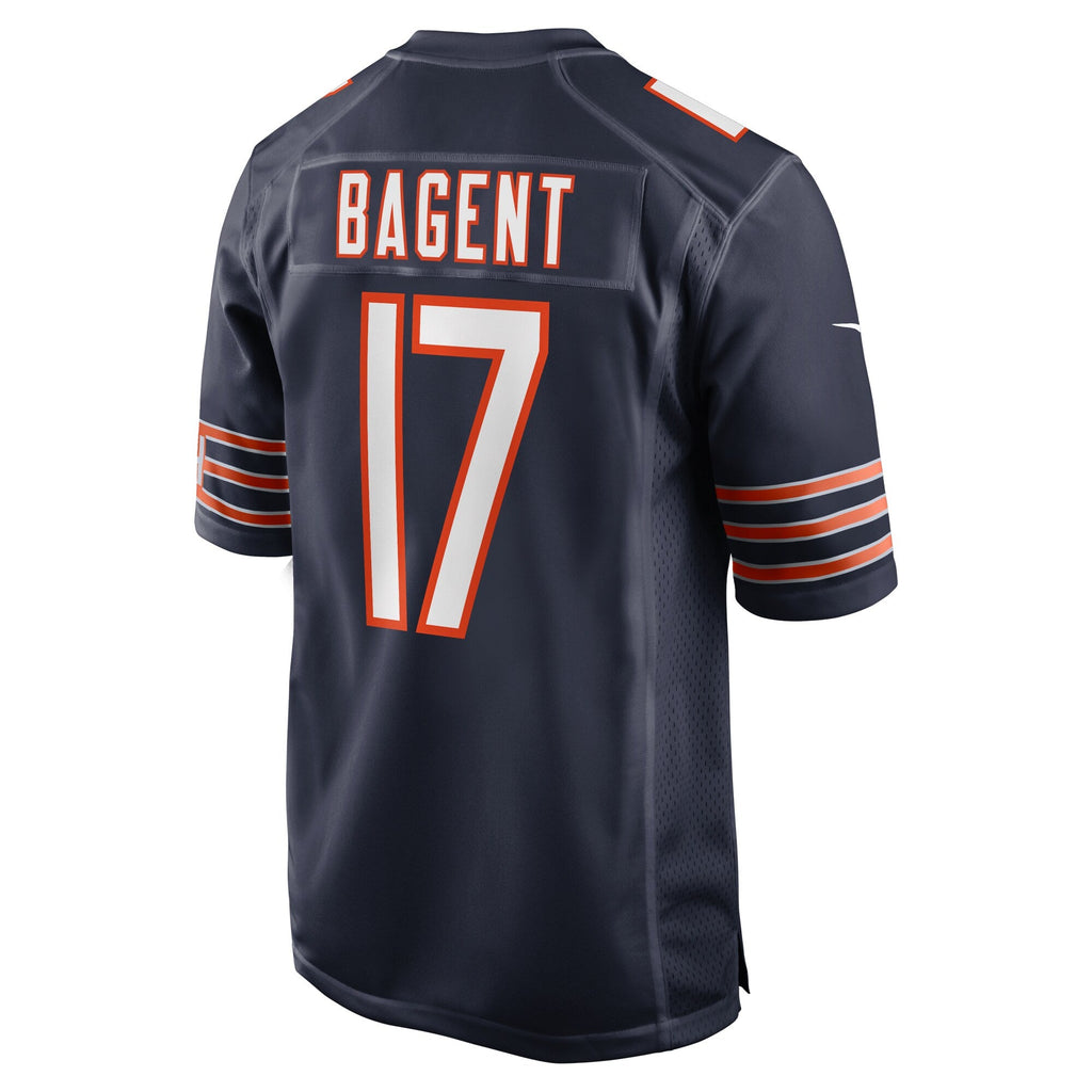 Chicago Bears Tyson Bagent Navy Game Jersey product image 4, provided for visual reference and product detail review