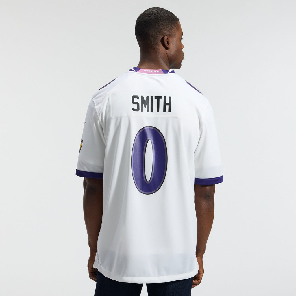 Baltimore Ravens Roquan Smith White Game Jersey product image 4, provided for visual reference and product detail review