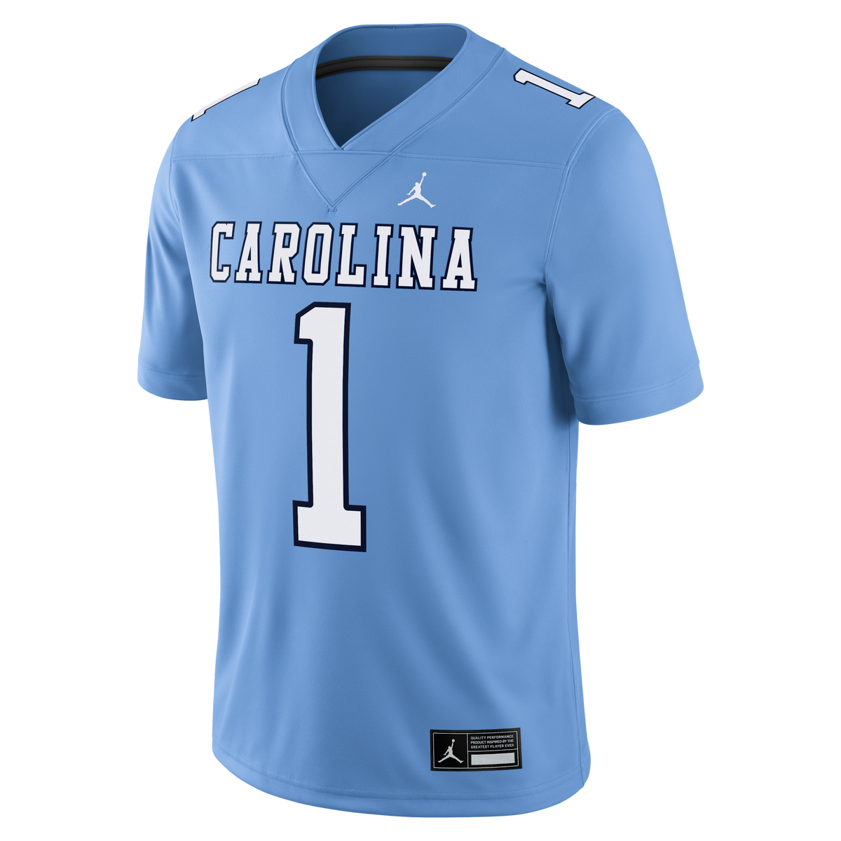 #1 North Carolina Tar Heels Alternate Game Football Jersey - Carolina Blue product image 3, provided for visual reference
