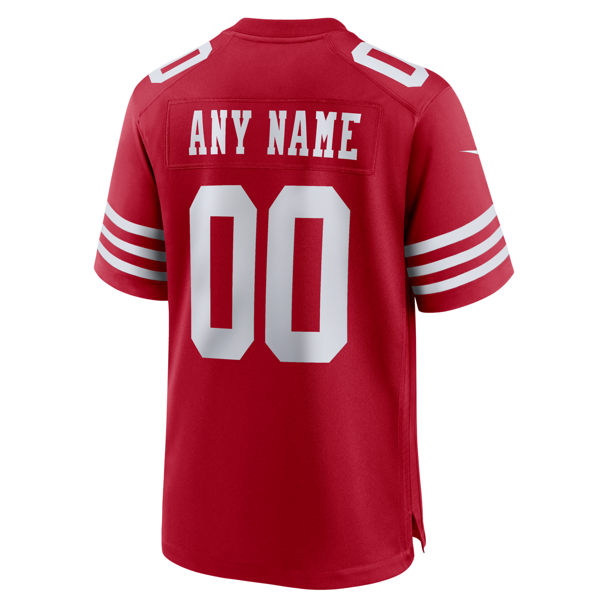 San Francisco 49ers Scarlet Custom Jersey product image 4, provided for visual reference and product detail review