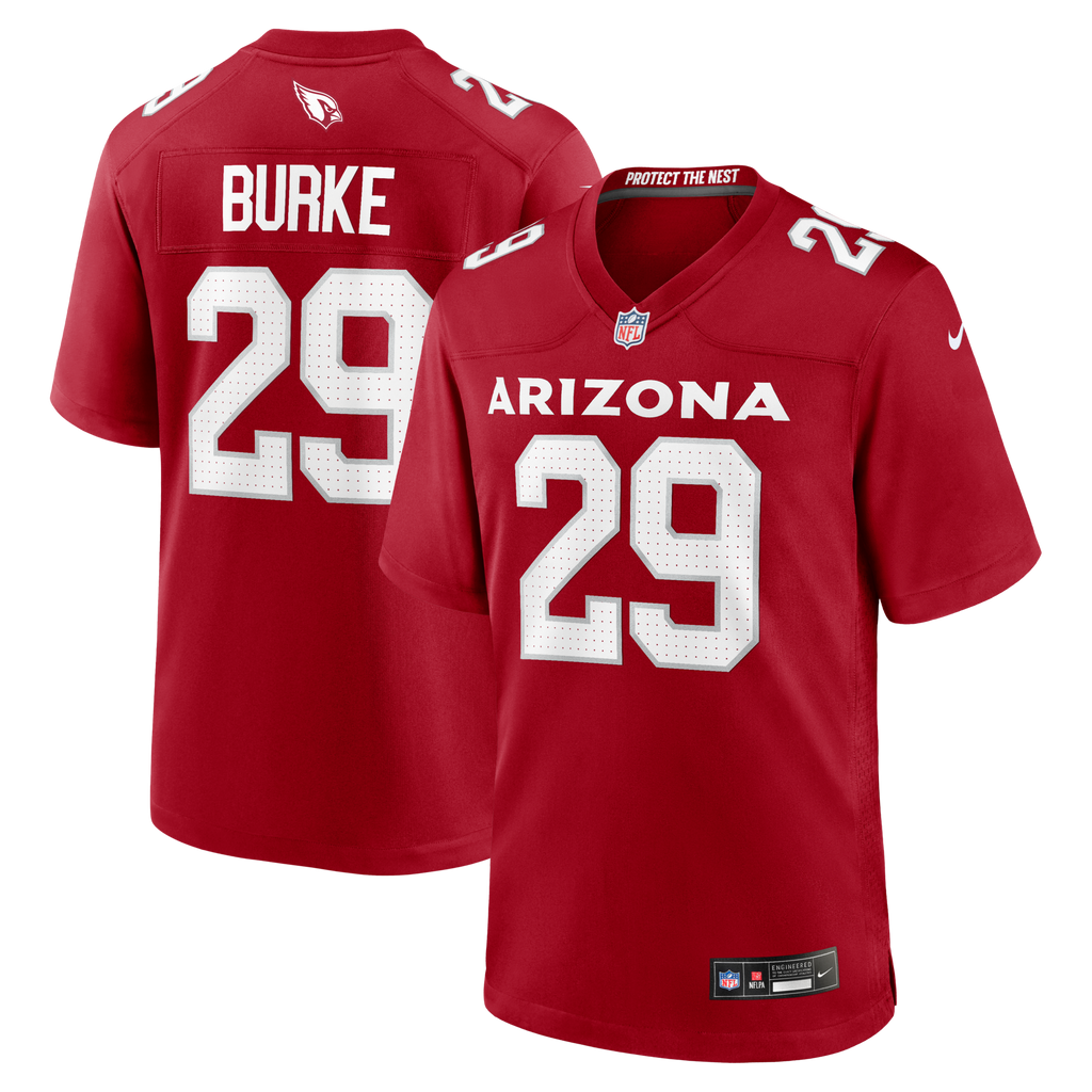 Arizona Cardinals Denzel Burke Cardinal Team Game Jersey product image 1, provided for visual reference and product detail