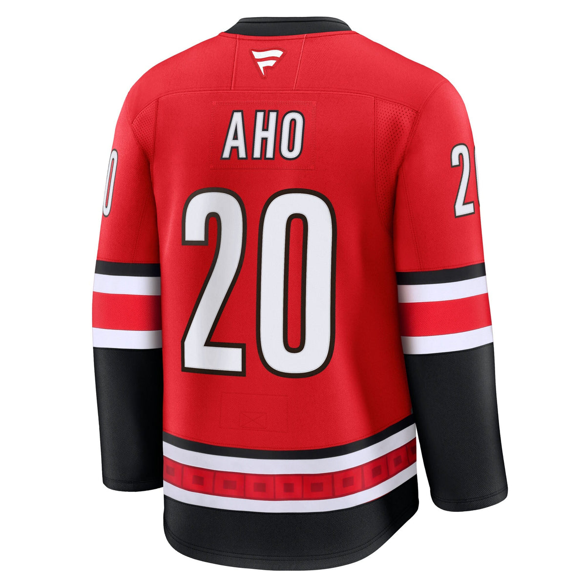 Carolina Hurricanes Sebastian Aho Red Alternate Premium Jersey product image 4, provided for visual reference and product