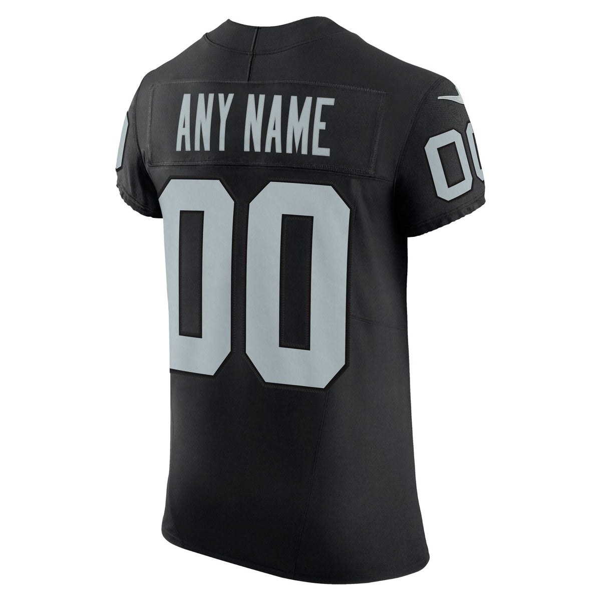Las Vegas Raiders Black Vapor F.U.S.E. Elite Custom Jersey product image 4, provided for visual reference and product detail