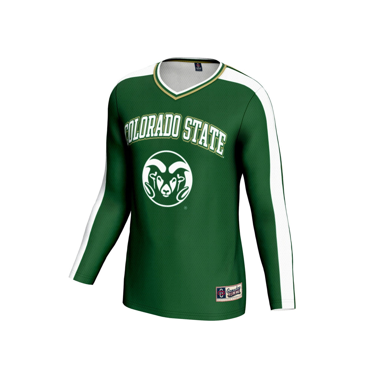 Colorado State Rams #1 Lightweight Volleyball Fashion Jersey - Green product image 3, provided for visual reference and