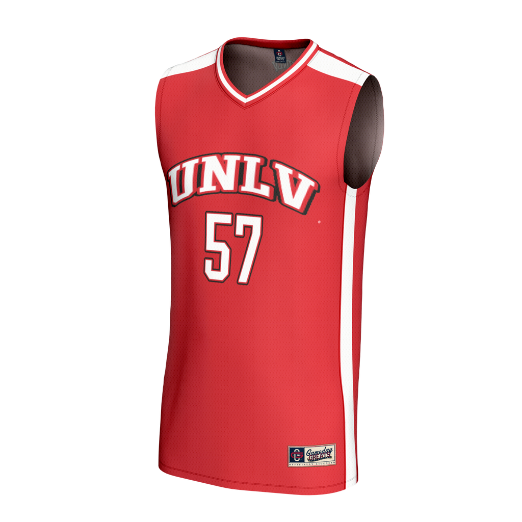 #57 UNLV Rebels Lightweight Collegiate Basketball Fashion Jersey - Cardinal product image 3, provided for visual reference