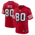 San Francisco 49ers Jerry Rice Scarlet Retired Player Alternate Game Jersey product image 1, provided for visual reference