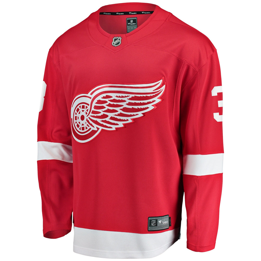 Detroit Red Wings Justin Holl Red Home Breakaway Jersey product image 3, provided for visual reference and product detail