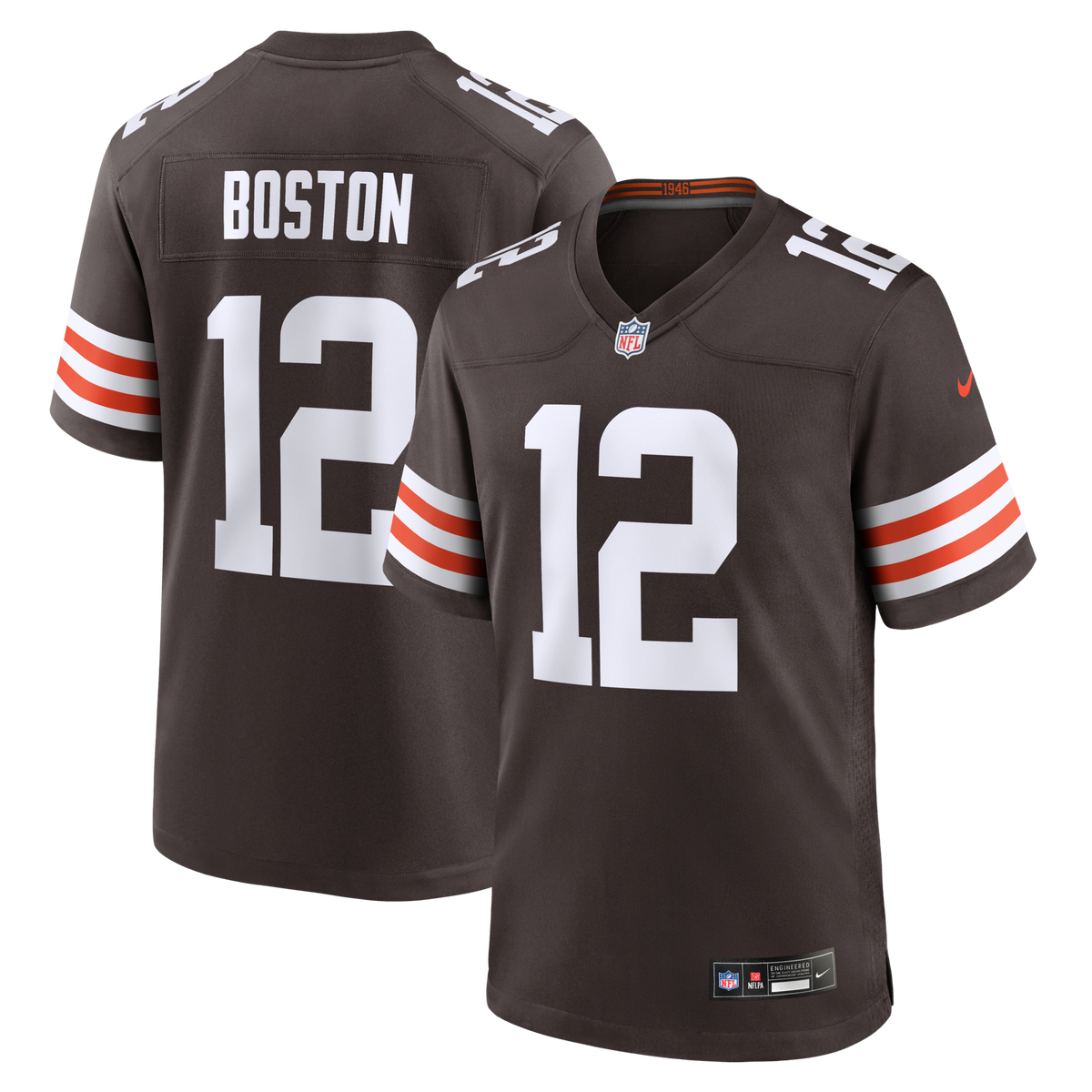 Cleveland Browns Denzel Boston Brown Game Jersey product image 2, provided for visual reference and product detail review