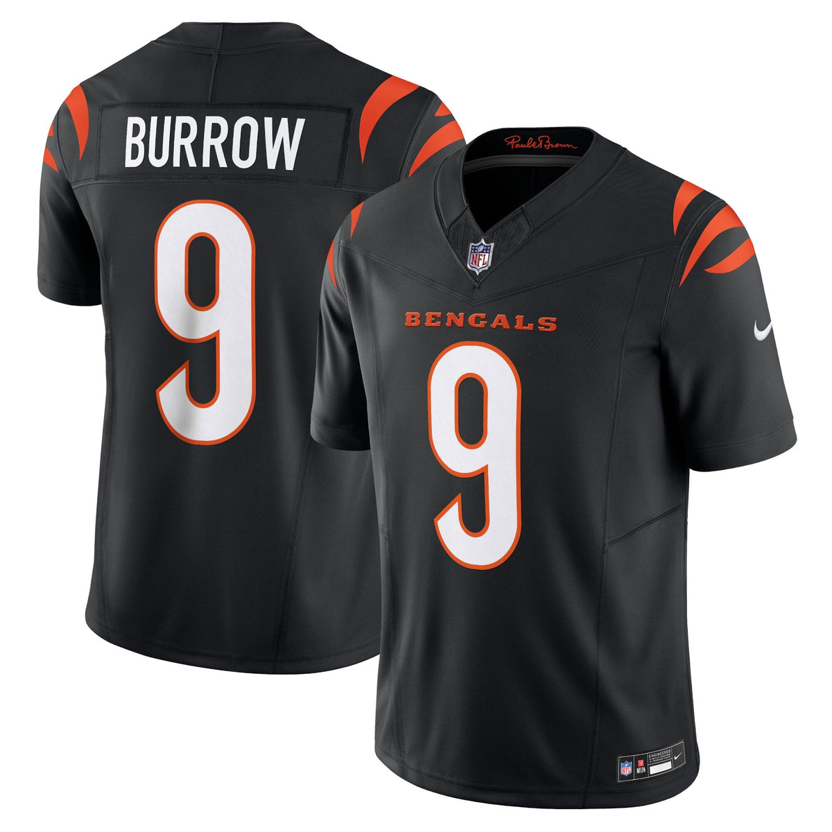 Cincinnati Bengals Joe Burrow Black Vapor F.U.S.E. Limited Jersey product image 1, provided for visual reference and product
