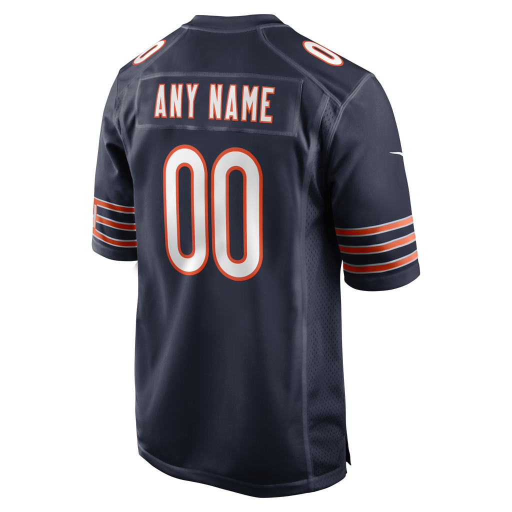 Chicago Bears Navy Custom Game Jersey product image 4, provided for visual reference and product detail review