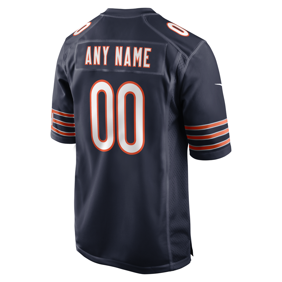 Chicago Bears Navy Custom Game Jersey product image 4, provided for visual reference and product detail review