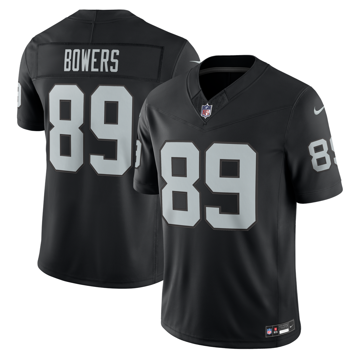 Las Vegas Raiders Brock Bowers Black Team Vapor F.U.S.E. Stitched Limited Jersey product image 1, provided for visual