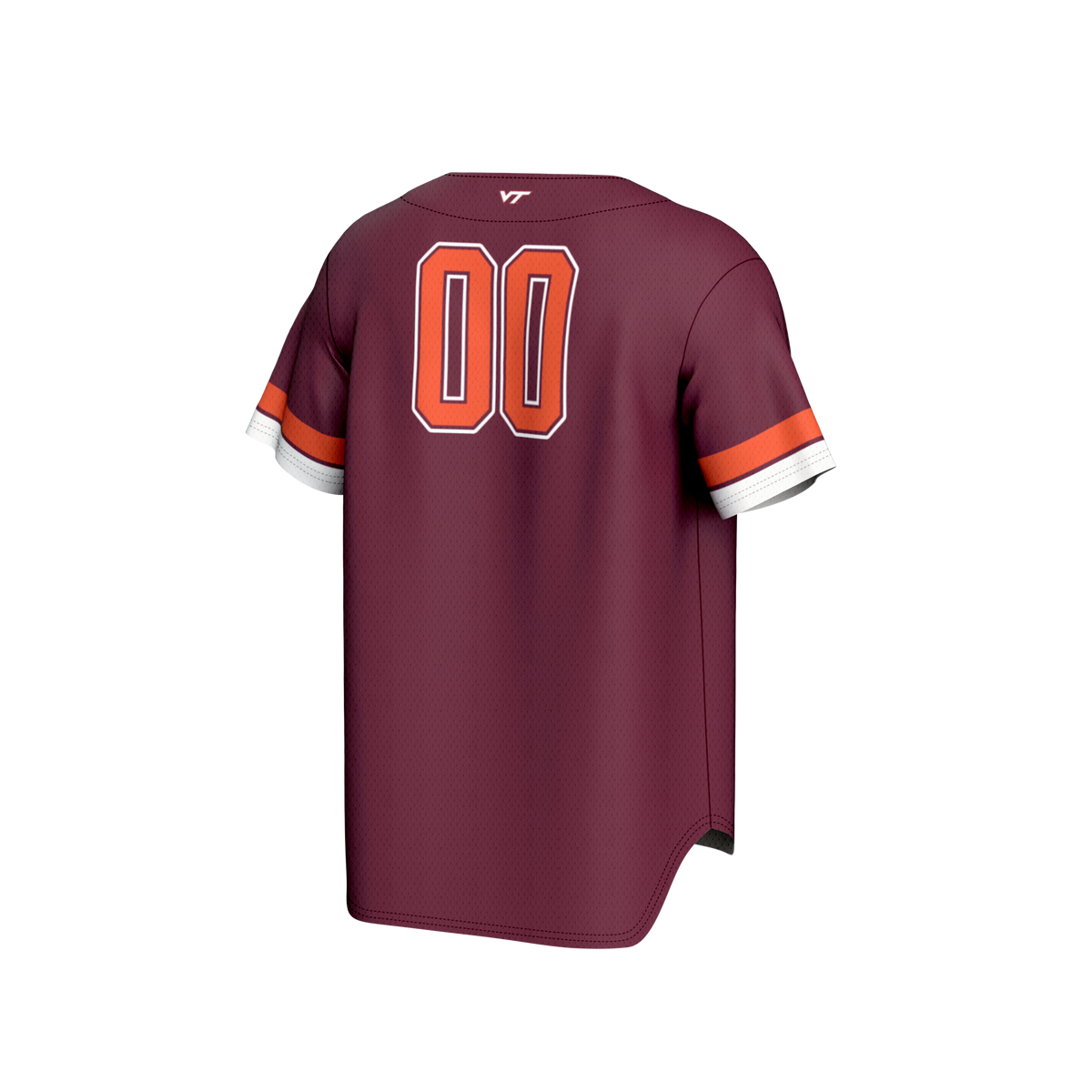 #00 Virginia Tech Hokies Adult Lightweight Collegiate Baseball Fashion Jersey - Maroon product image 4, provided for visual