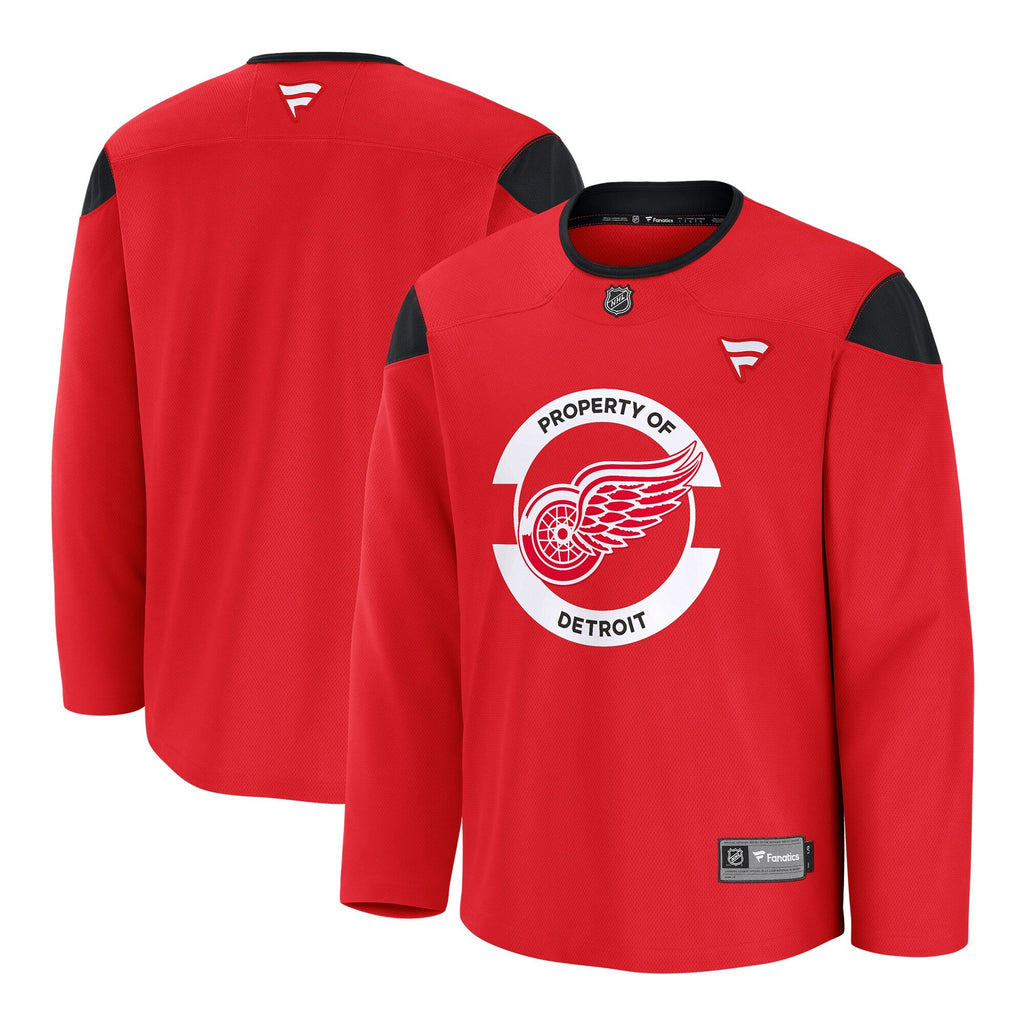 Detroit Red Wings Red Practice Jersey product image 2, provided for visual reference and product detail review