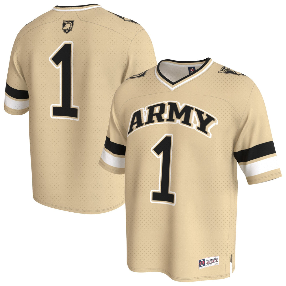 Army Black Knights Lightweight Collegiate Football Fashion Jersey - Gold product image 1, provided for visual reference and
