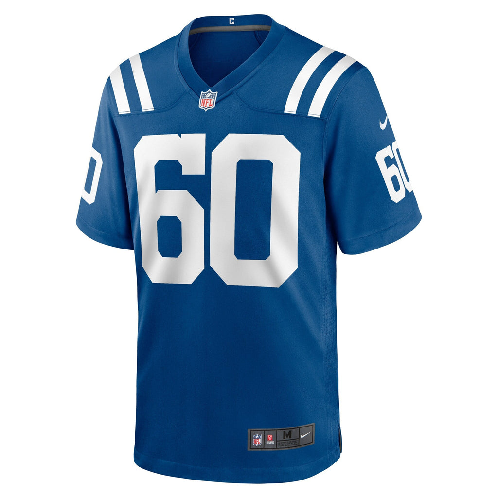 Indianapolis Colts Tanor Bortolini Royal Game Jersey product image 3, provided for visual reference and product detail review
