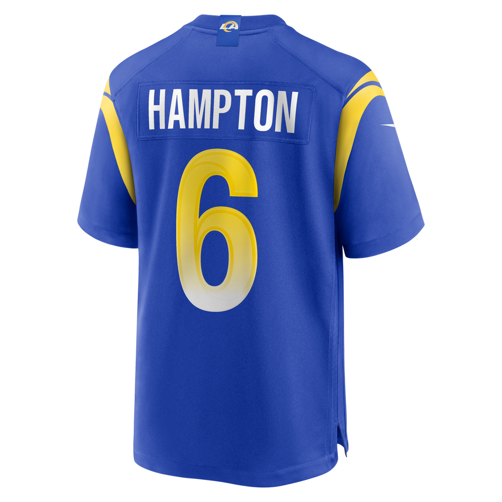 Los Angeles Rams Nick Hampton Royal Team Game Jersey product image 3, provided for visual reference and product detail review