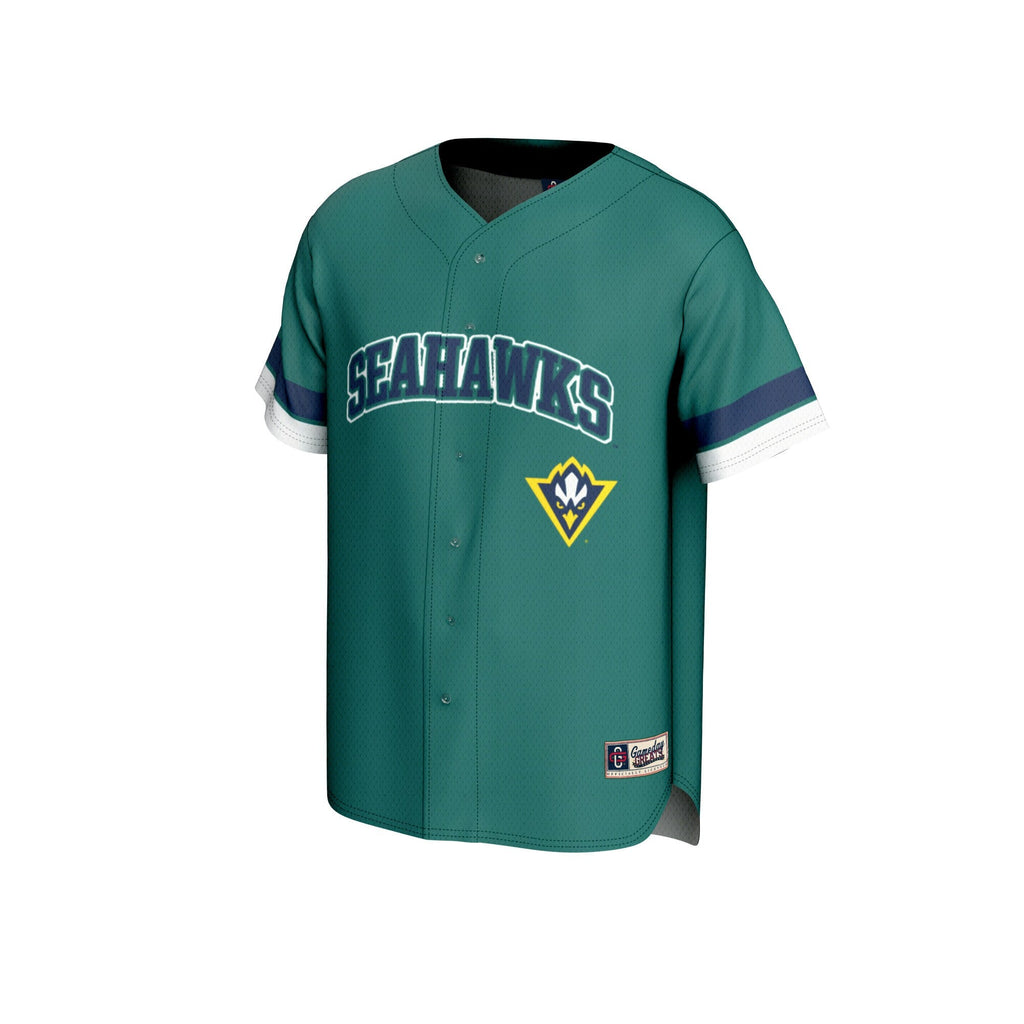 UNC Wilmington Seahawks Baseball Jersey - Teal product image 3, provided for visual reference and product detail review