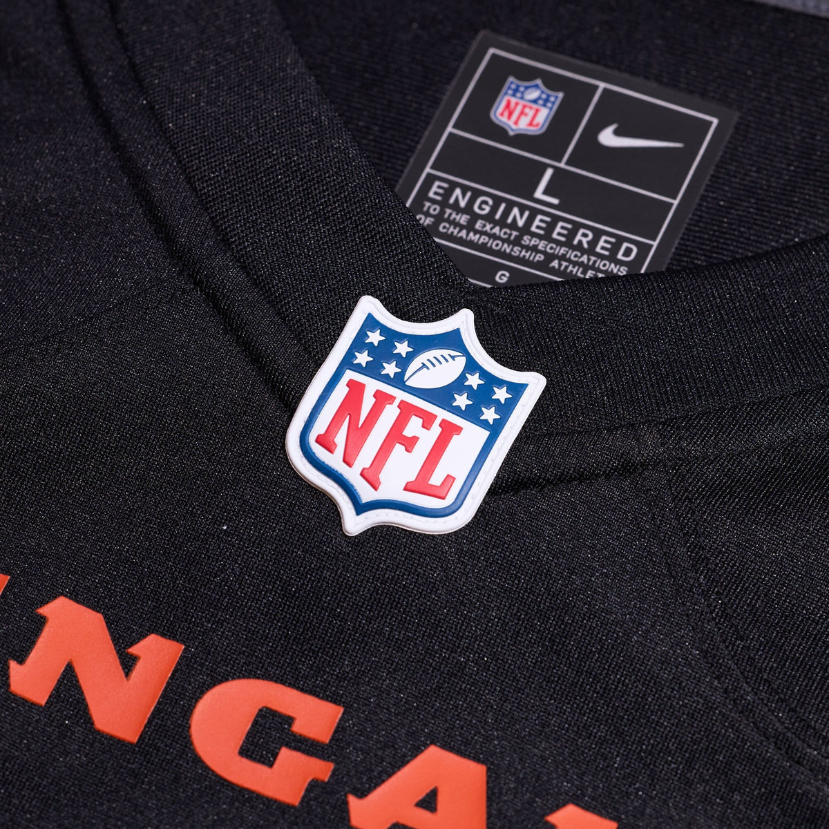 Cincinnati Bengals Black Game Custom Jersey product image 5, provided for visual reference and product detail review