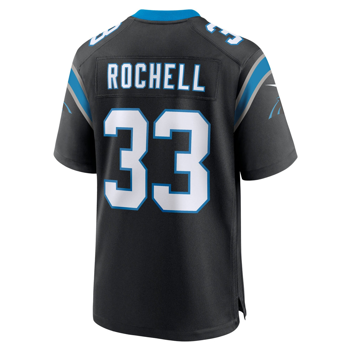 Carolina Panthers Robert Rochell Black Team Game Jersey product image 4, provided for visual reference and product detail