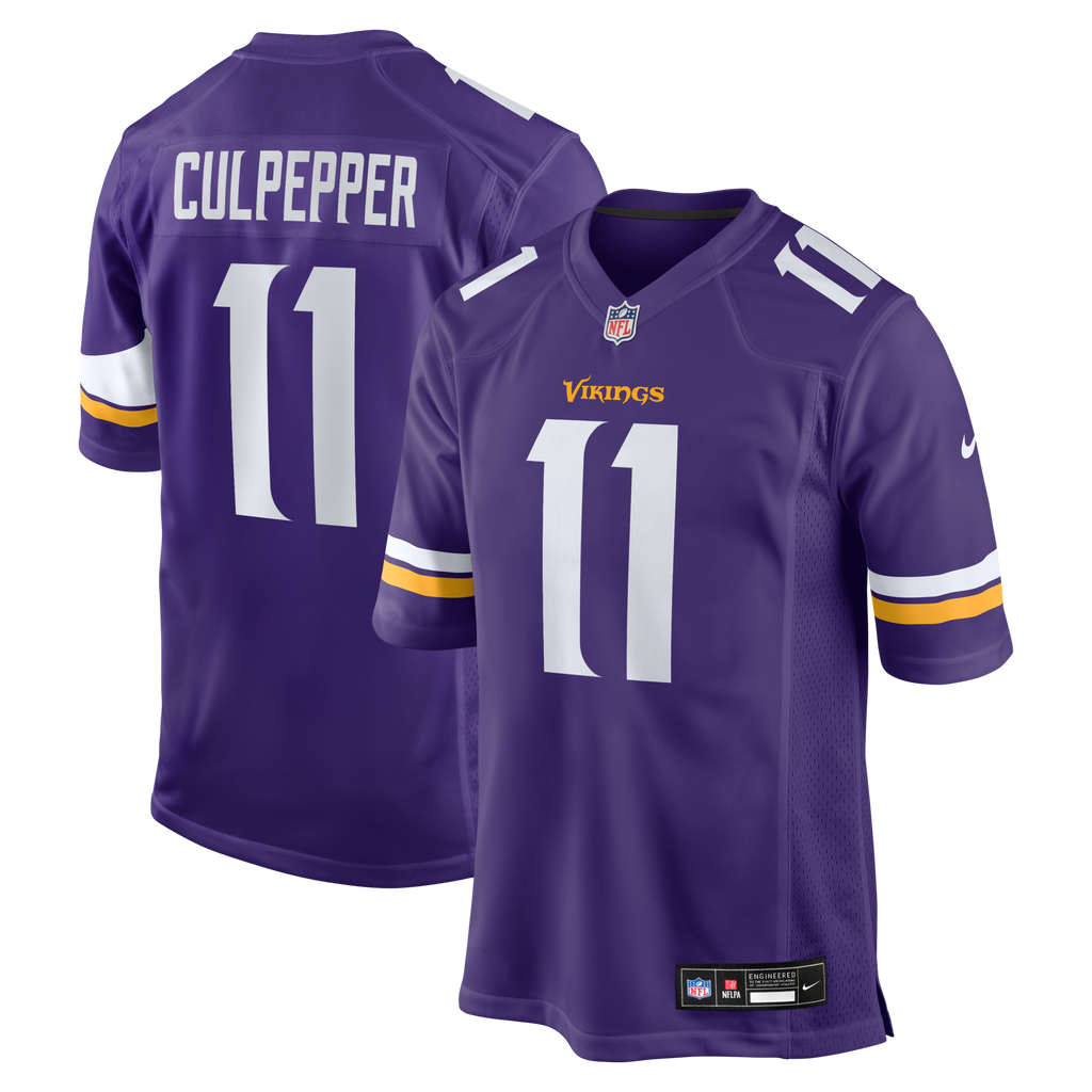 Minnesota Vikings Daunte Culpepper Purple Game Retired Player Jersey product image 1, provided for visual reference and