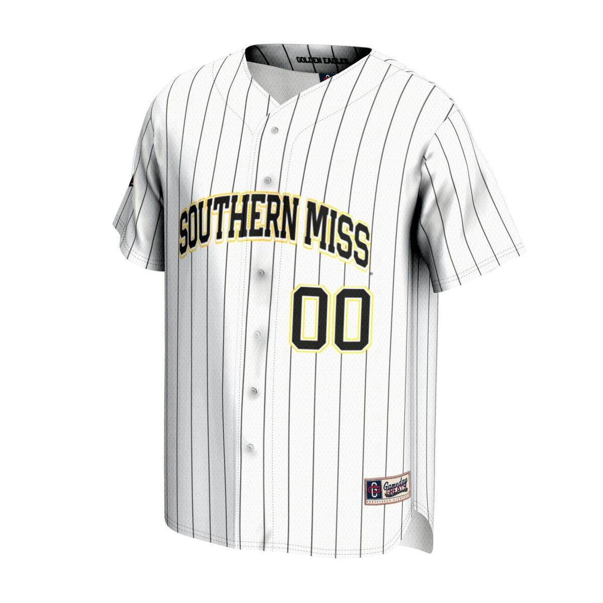 Southern Miss Golden Eagles NIL Pick-A-Player Lightweight Baseball Jersey - White product image 3, provided for visual