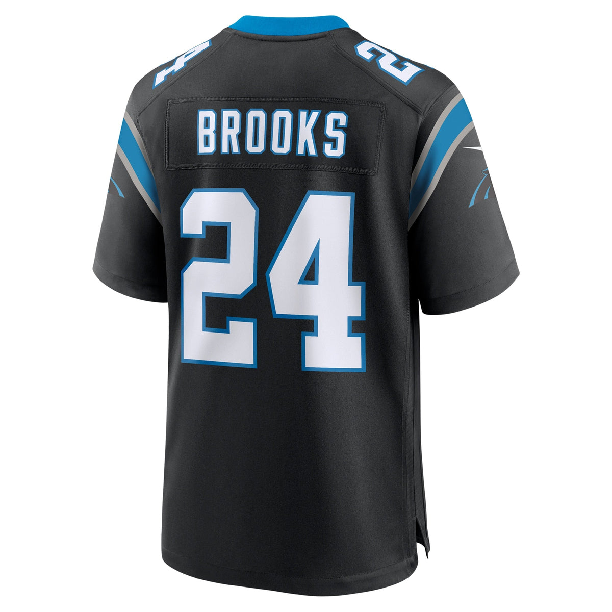 Carolina Panthers Jonathon Brooks Black Game Jersey product image 4, provided for visual reference and product detail review