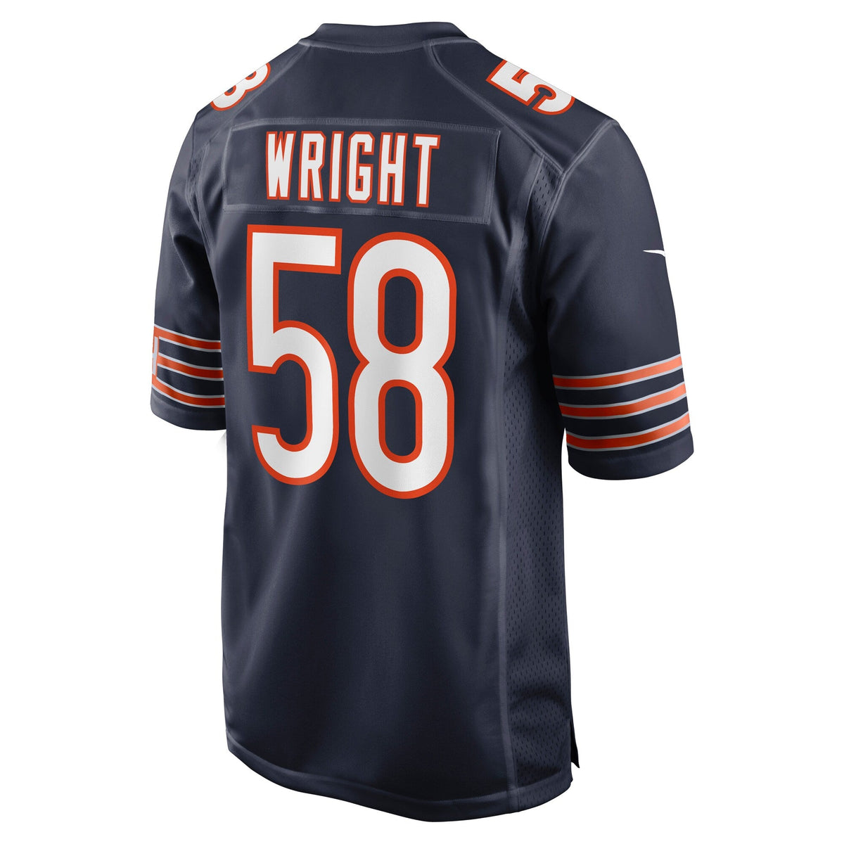Chicago Bears Darnell Wright Navy Game Jersey product image 4, provided for visual reference and product detail review