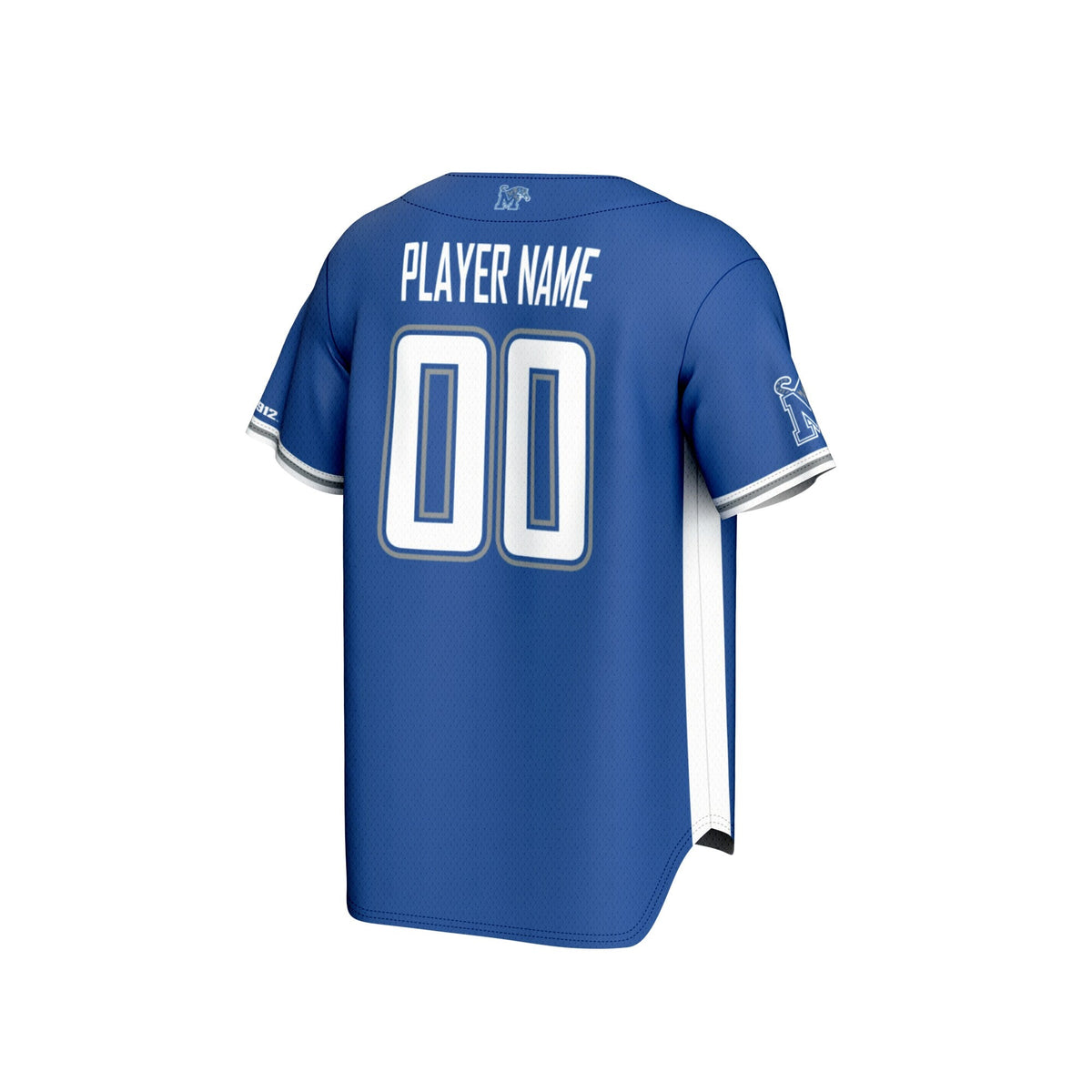Memphis Tigers Lightweight Collegiate Baseball NIL Pick-A-Player Fashion Jersey - Royal product image 4, provided for visual
