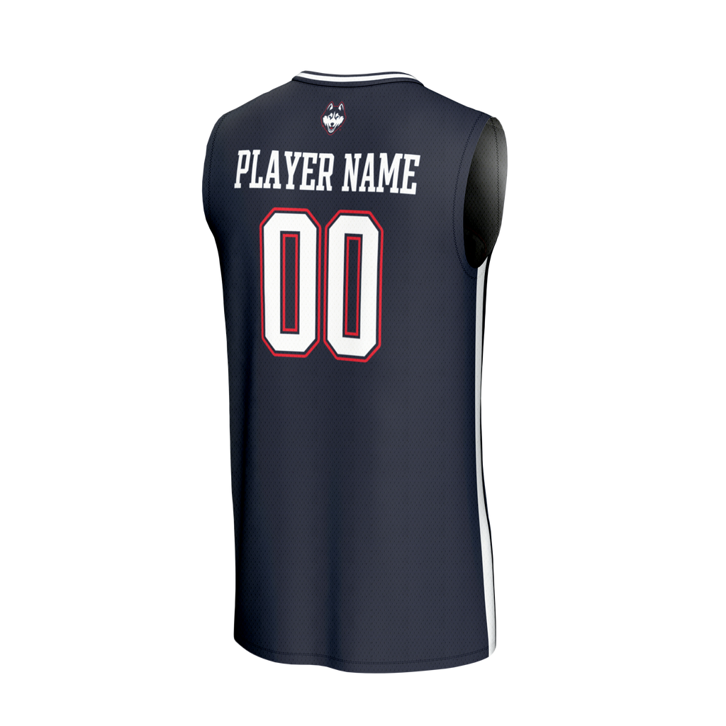 UConn Huskies Lightweight Collegiate Basketball NIL Pick-A-Player Fashion Jersey - Navy product image 4, provided for visual