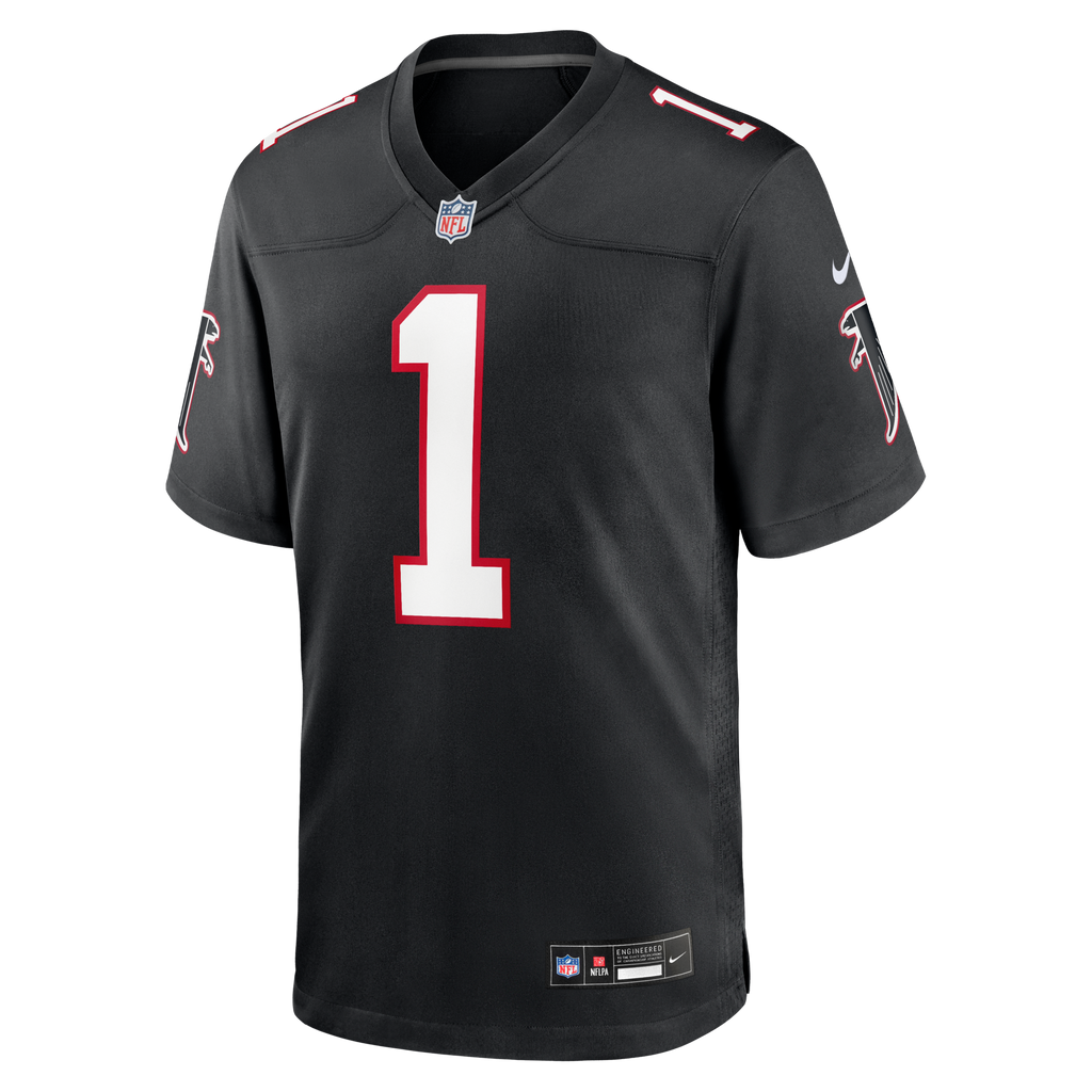 Atlanta Falcons Tua Tagovailoa Black Alternate Game Jersey product image 3, provided for visual reference and product detail