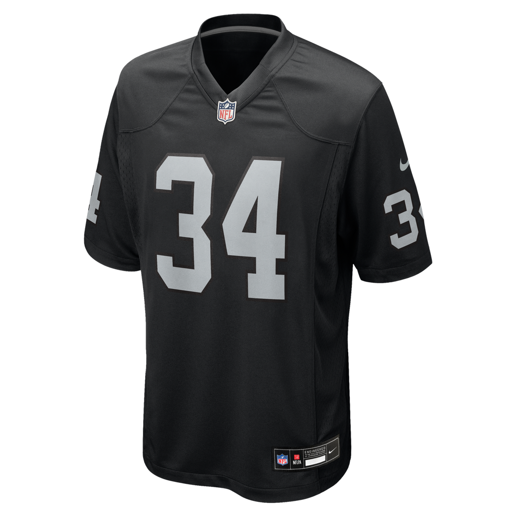 Las Vegas Raiders Bo Jackson Black Game Retired Player Jersey product image 2, provided for visual reference and product