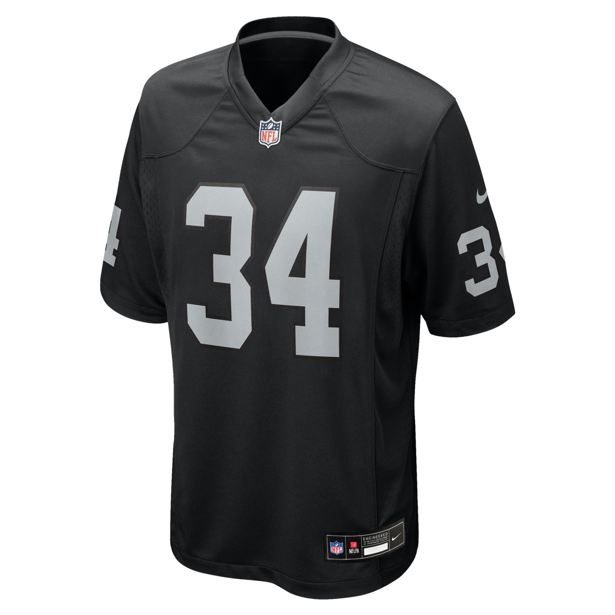 Las Vegas Raiders Bo Jackson Black Game Retired Player Jersey product image 2, provided for visual reference and product
