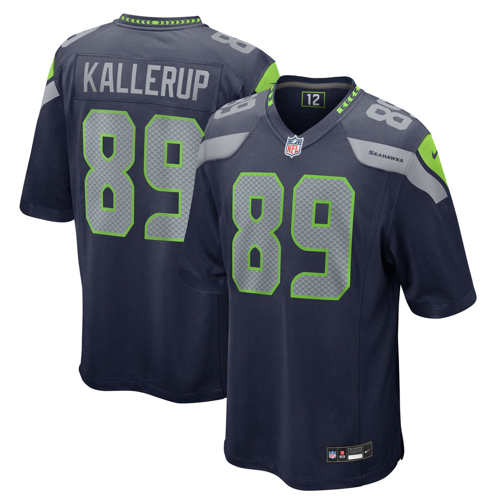 Seattle Seahawks Nick Kallerup College Navy Team Game Jersey product image 1, provided for visual reference and product