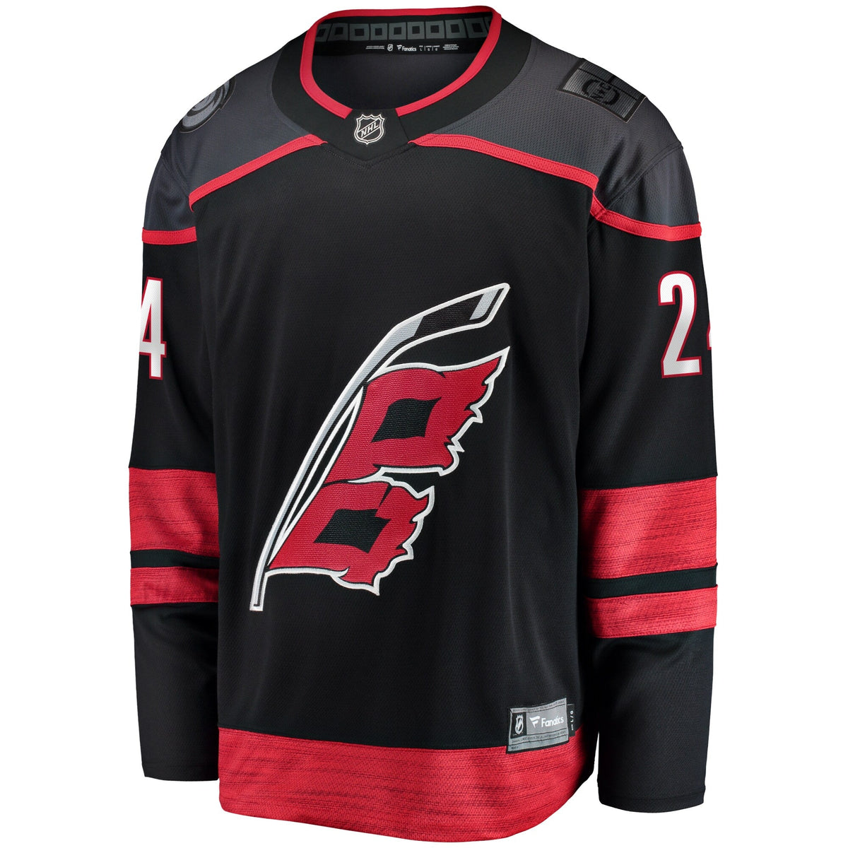 Carolina Hurricanes Seth Jarvis Black Home Breakaway Jersey product image 3, provided for visual reference and product