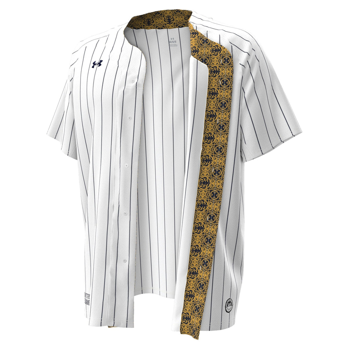Notre Dame Fighting Irish Replica Baseball Jersey - White product image 5, provided for visual reference and product detail