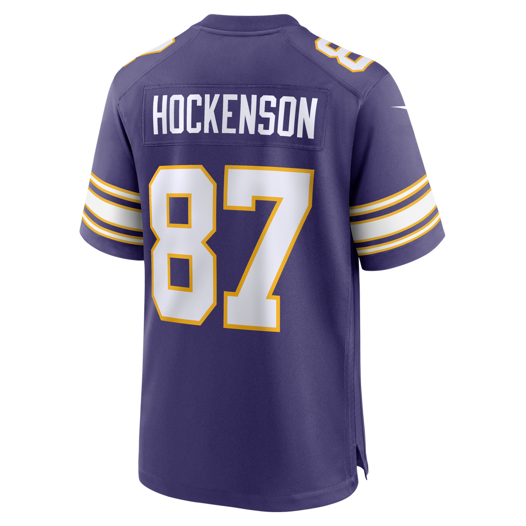 Minnesota Vikings T.J. Hockenson Purple Classic Player Game Jersey product image 3, provided for visual reference and