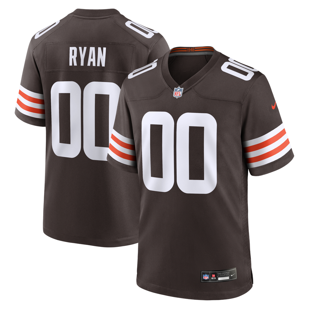Cleveland Browns Carsen Ryan Brown Game Jersey product image 1, provided for visual reference and product detail review
